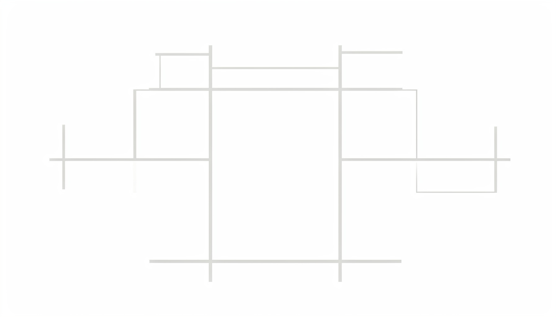Minimal line drawing of a tournament bracket diagram, soft greige tones